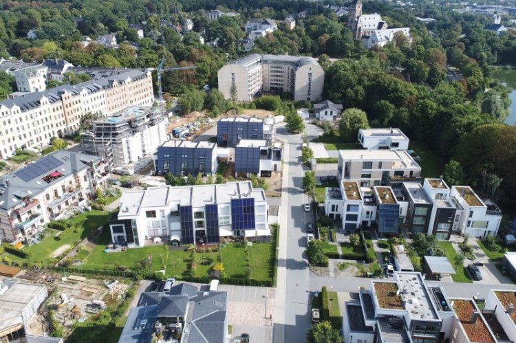 Solarsiedlung in Chemnitz, Foto: Jenni Energietechnik